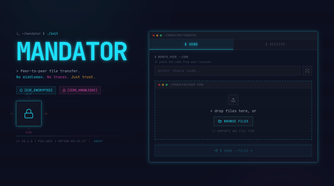 mandator screenshot